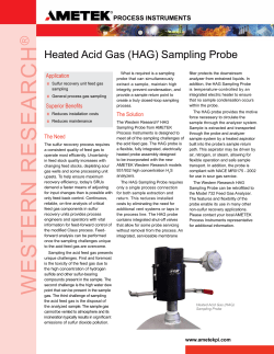 Heated Acid Gas Probe - AMETEK Process Instruments