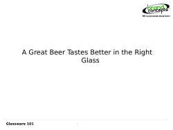 A Great Beer Tastes Better in the Right Glass