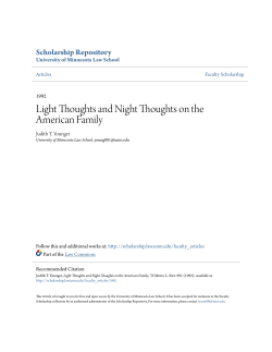 Light Thoughts and Night Thoughts on the American Family