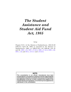 Student Assistance and Student Aid Fund