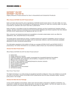 Kathon CG/ICP and Kathon CG/ICP II