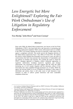 Less Energetic but More Enlightened? Exploring the Fair Work