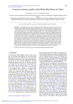 Cenozoic tectonic model of the Bohai Bay Basin in China