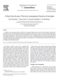 A blast from the past: The terror management