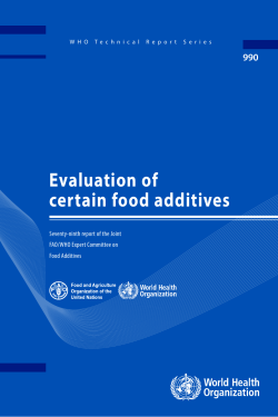 Evaluation of certain food additives: seventy