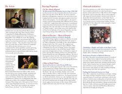 The Artists Outreach initiatives Touring Programs