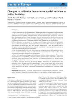 Changes in pollinator fauna cause spatial variation in pollen limitation