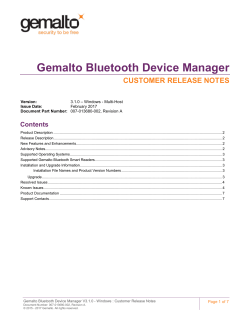 Gemalto Bluetooth Device Manager