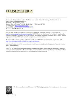 Household Composition, Labor Markets, and Labor Demand