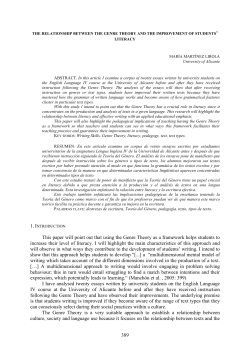 389 This paper will point out that using the Genre Theory as a