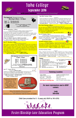 Foster Care Flyer for September 2016