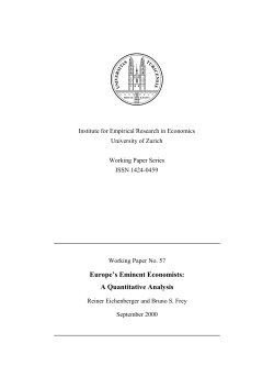 Europe`s Eminent Economists