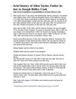 brief history of Allen Taylor, Father in- law to Joseph