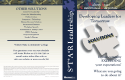 Developing Leaders for Tomorrow - Walters State Community College