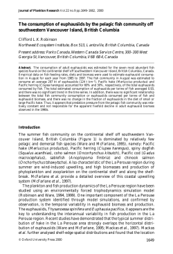 The consumption of euphausiids by the pelagic