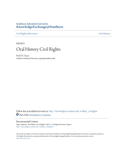 Oral History Civil Rights - KnowledgeExchange@Southern