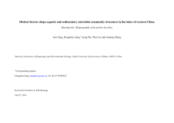 Distinct factors shape aquatic and sedimentary microbial