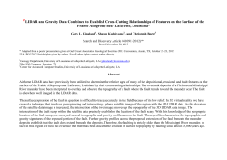 LIDAR and Gravity Data Combined to Establish Cross