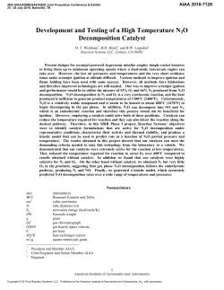 Development and Testing of a High Temperature N2O