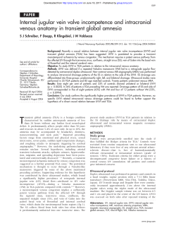 Internal jugular vein valve incompetence and intracranial