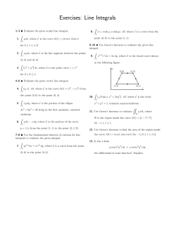 Exercises: Line Integrals