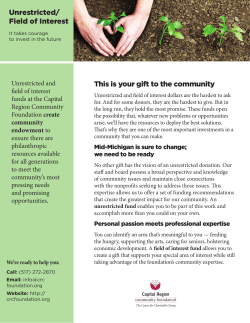 Unrestricted / Field of Interest - of the Capital Region Community