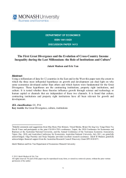 The First Great Divergence and the Evolution of Cross