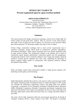 DUBAI LRT VIADUCTS Precast segmented span by span erection