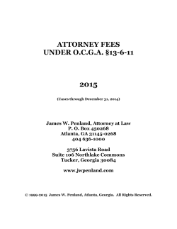 2015 Penland on OCGA 13-6-11