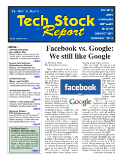 Facebook vs. Google: We still like Google