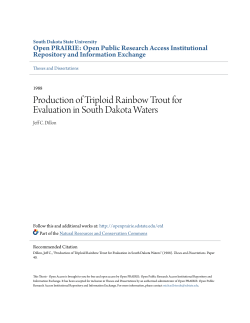 Production of Triploid Rainbow Trout for Evaluation