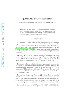 Quasiflats in CAT (0) complexes