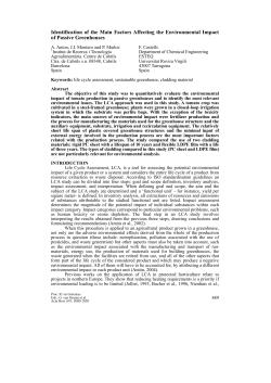 Identification of the Main Factors Affecting the Environmental Impact