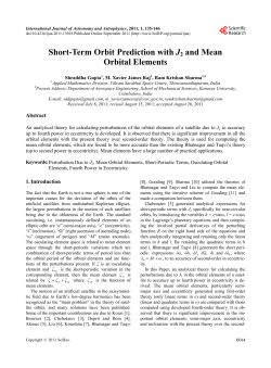 Short-Term Orbit Prediction with J2 and Mean Orbital Elements