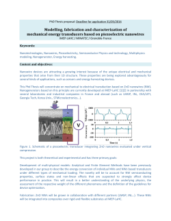Modelling, fabrication and characterization of mechanical energy