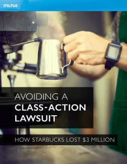 Avoiding a Class-Action Lawsuit: How Starbucks Lost $3 Million