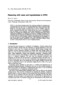 Reasoning with cases and hypotheticals in HYPO