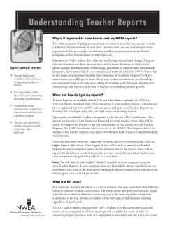 Understanding Teacher Reports