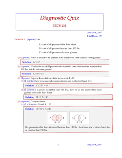 Diagnostic Exam Solutions