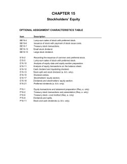 optional assignment characteristics table