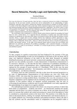 Neural Networks, Penalty Logic and Optimality Theory