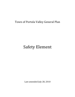 Safety Element - Town of Portola Valley