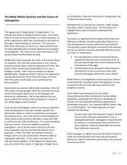 The Made Whole Doctrine and the Future of Subrogation