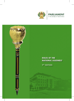 National Assembly Rules
