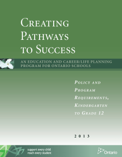 Creating Pathways to Success - www.edu.gov.on.ca.