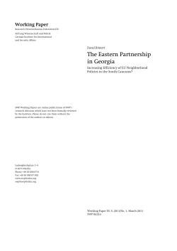 The Eastern Partnership in Georgia - Stiftung Wissenschaft und Politik