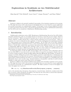 Explorations in Symbiosis on two Multithreaded