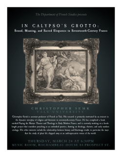 In Calypso`s Grotto: Sound, Meaning, and Sacred Eloquence in