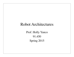 Lecture notes on robot architectures