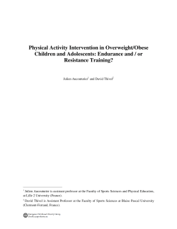 Physical Activity Intervention in Overweight/Obese Children and